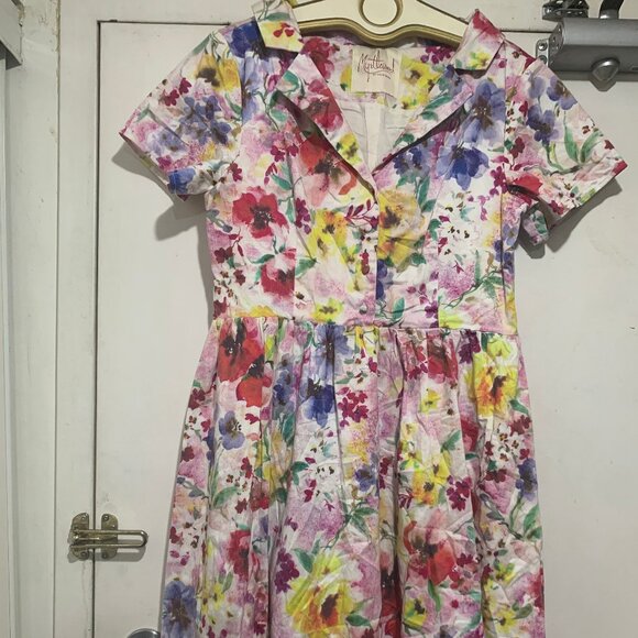MYRTLEWOOD OF CALIFORNIA MIDI FLORAL PRINT DRESSES SIZE XL - Picture 6 of 8